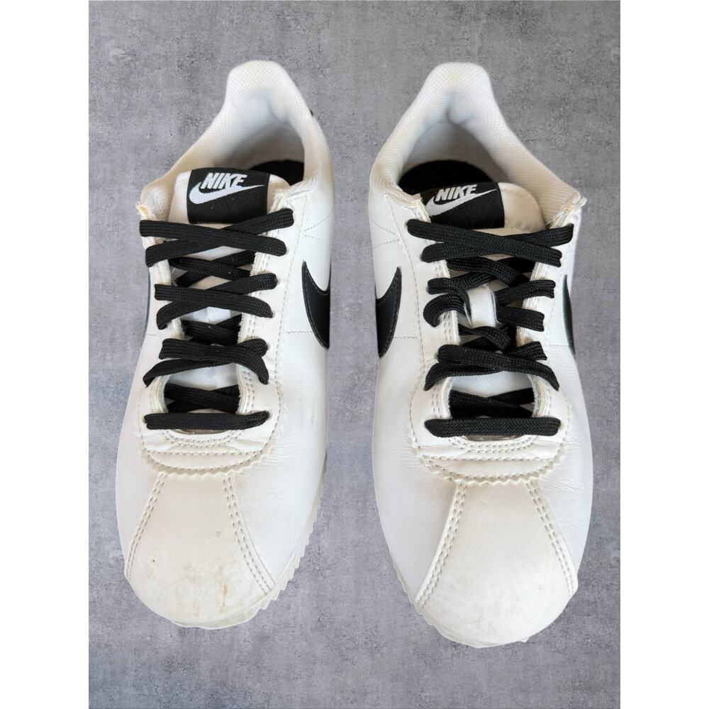 Nike Classic Cortez Leather Women's Size 8 White Black Sneakers 807471-101 2018